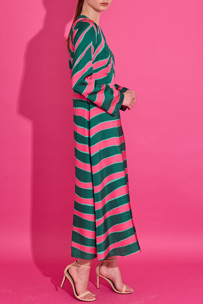 Casual Long Sleeves Stripes Dress