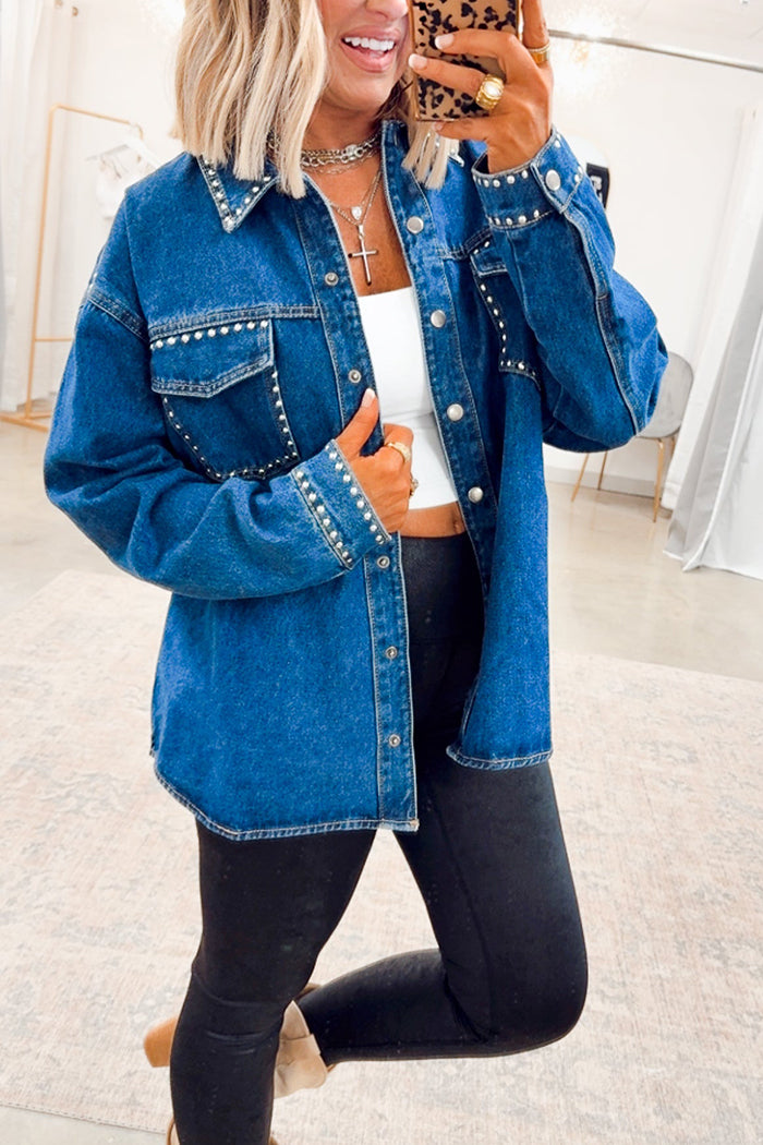 Casual Studded Denim Jacket