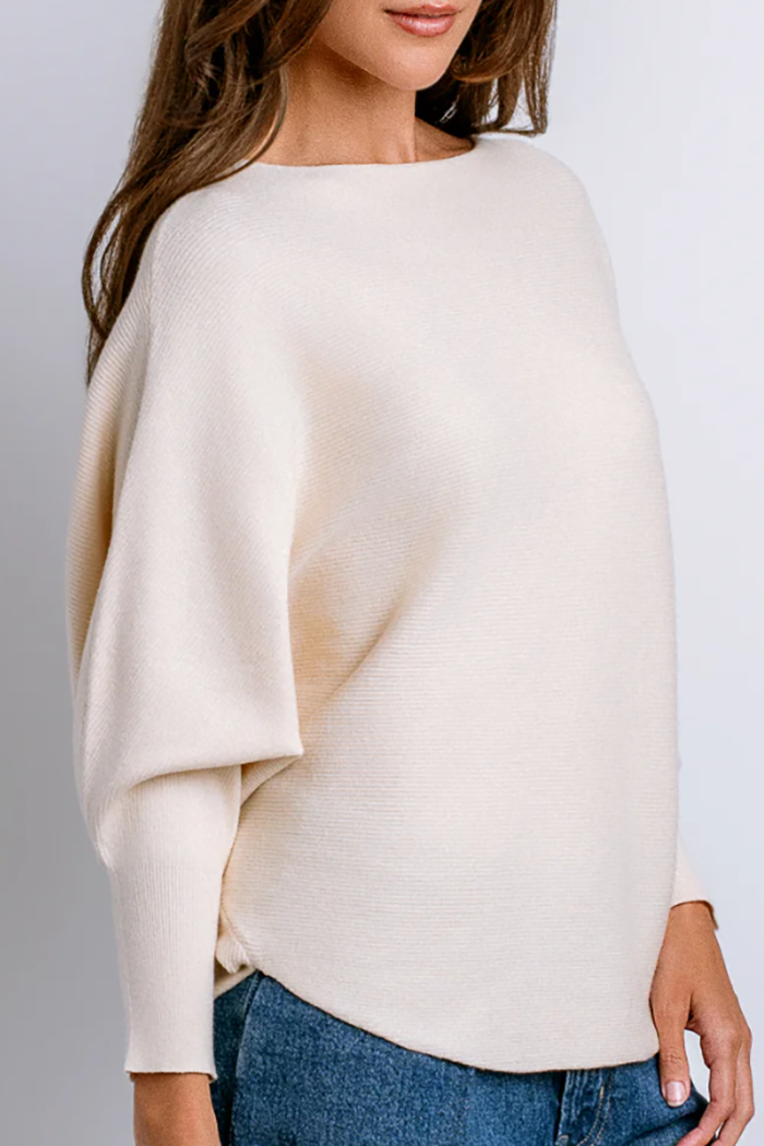 Casual Bat Sleeve Sweater