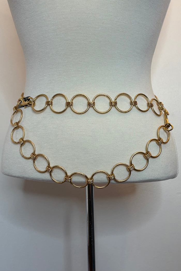 Gold Circle Chain Adjustable Belt