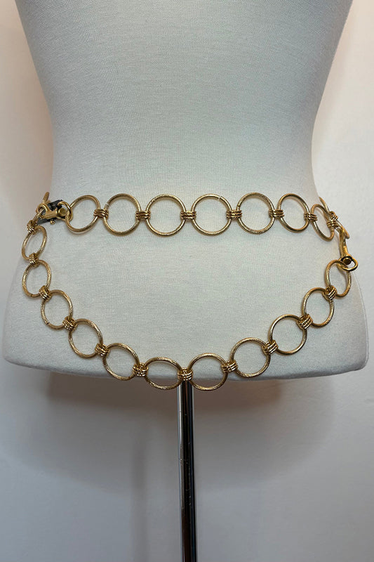 Gold Circle Chain Adjustable Belt