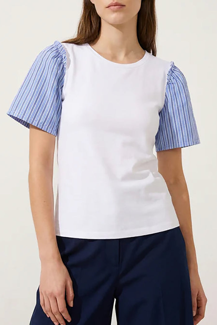 Casual Stripe Sleeve Top