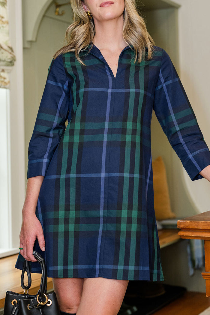 V-Neck 3/4 Sleeve Dress