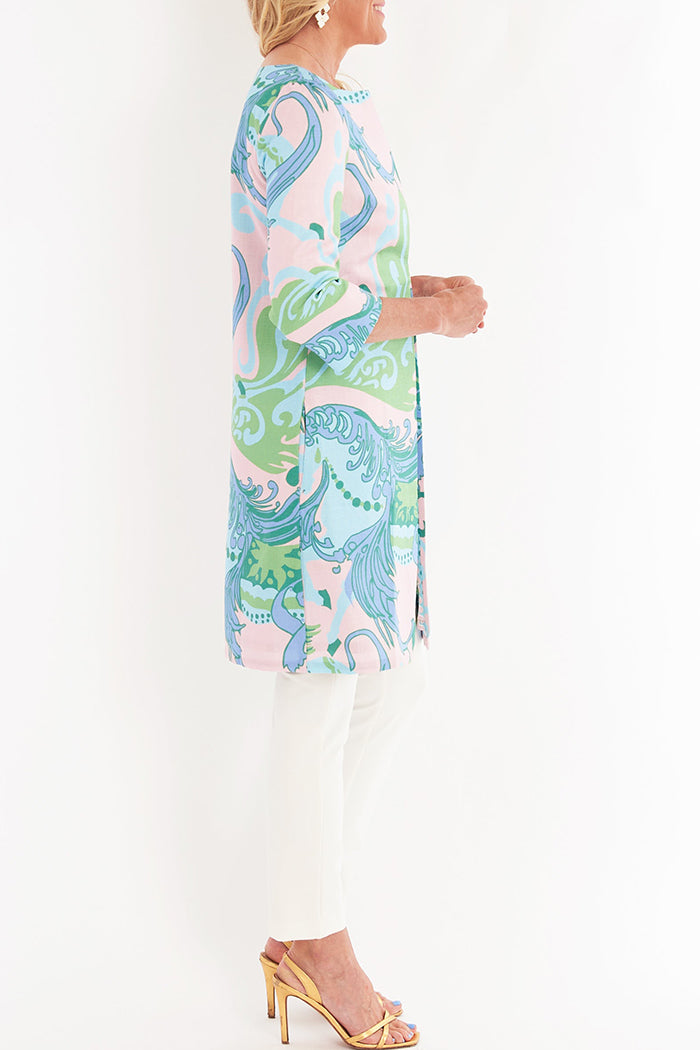 Print 3/4 Sleeve Jacket