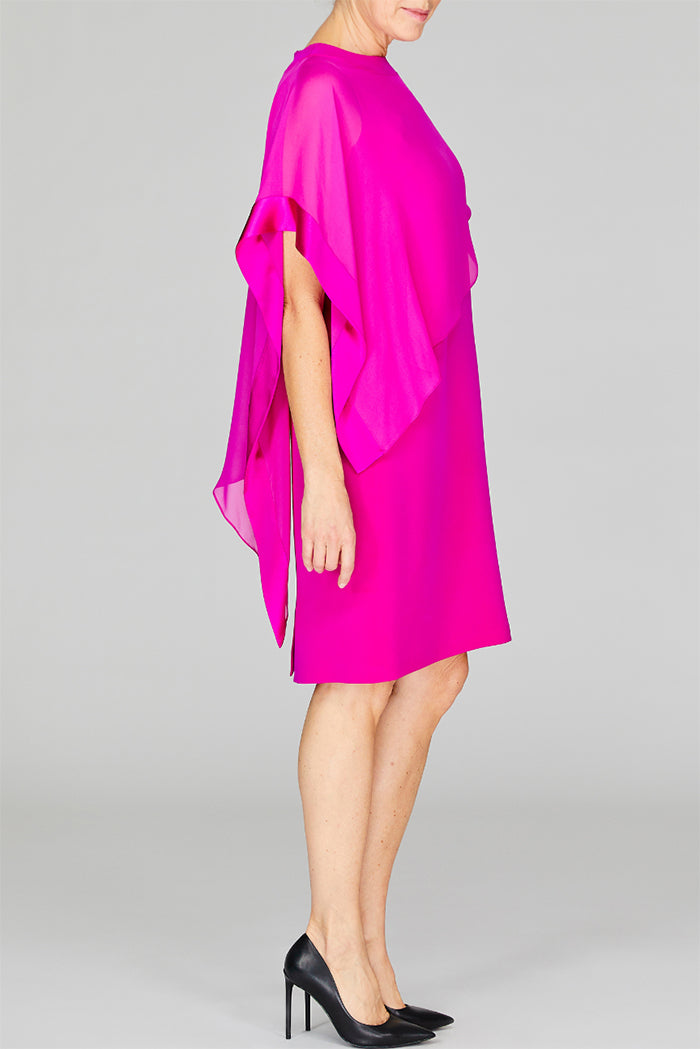 Cape Drape Side Sheath Dress