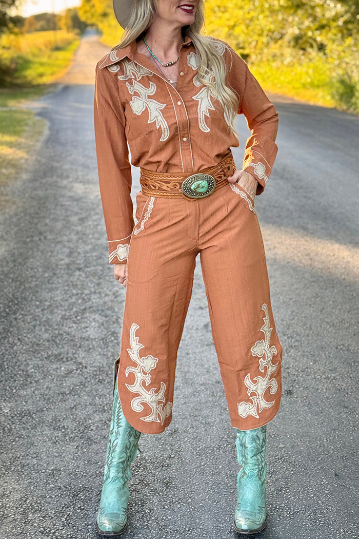 Long Sleeve Western Snap Top