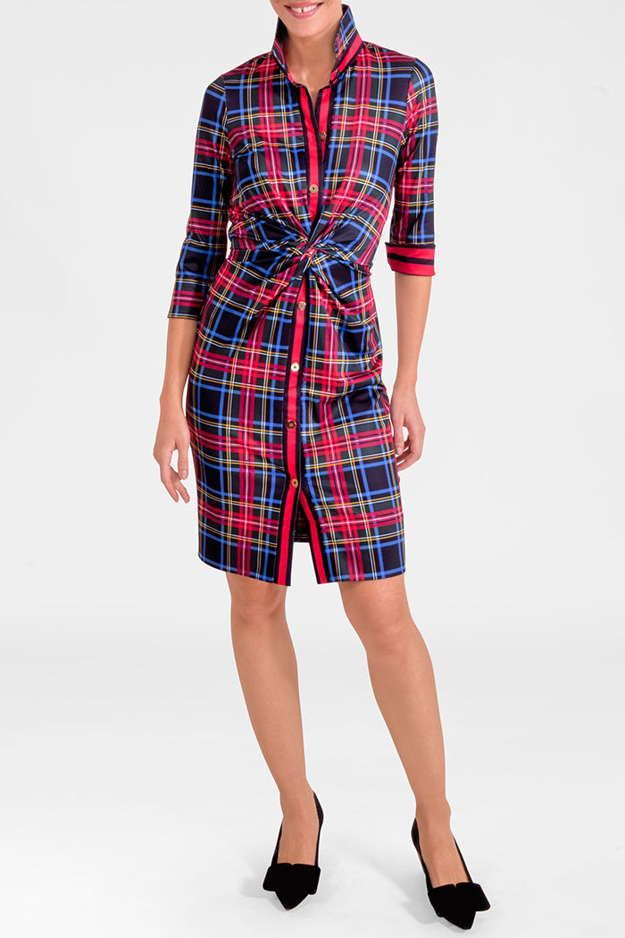 Plaid Twist & Shout Dress
