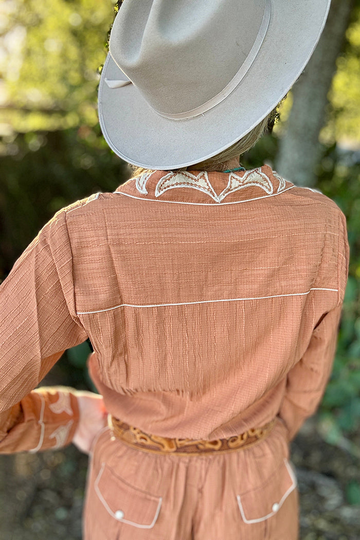 Long Sleeve Western Snap Top