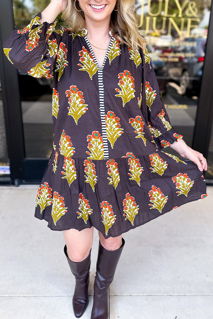 Casual Floral Pattern Dress