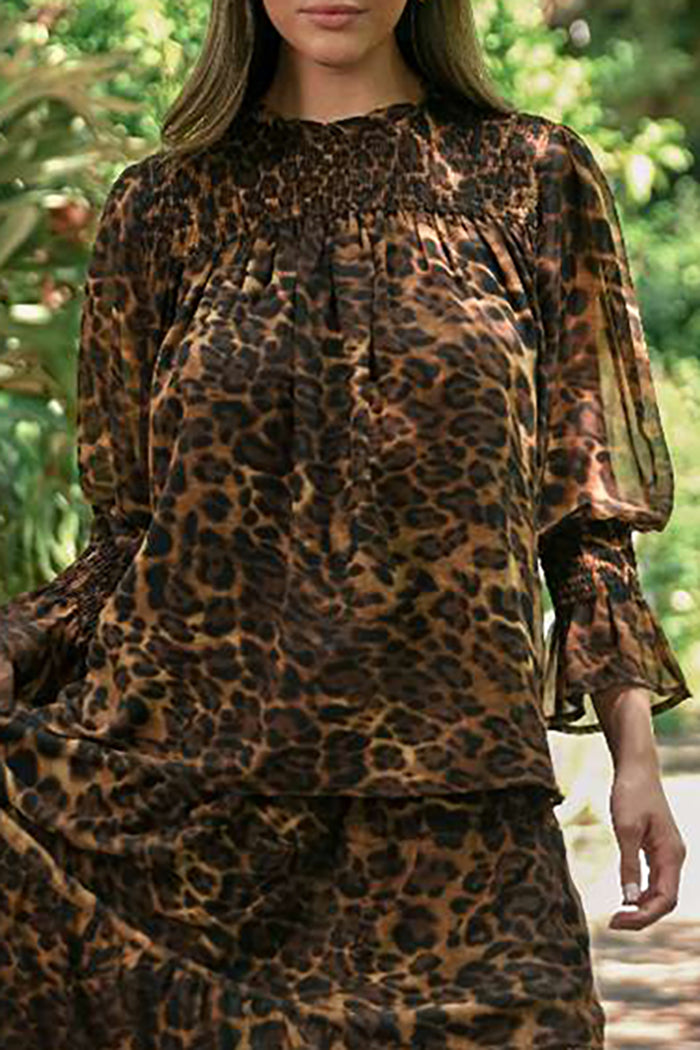 Casual  Animal Print Blouse