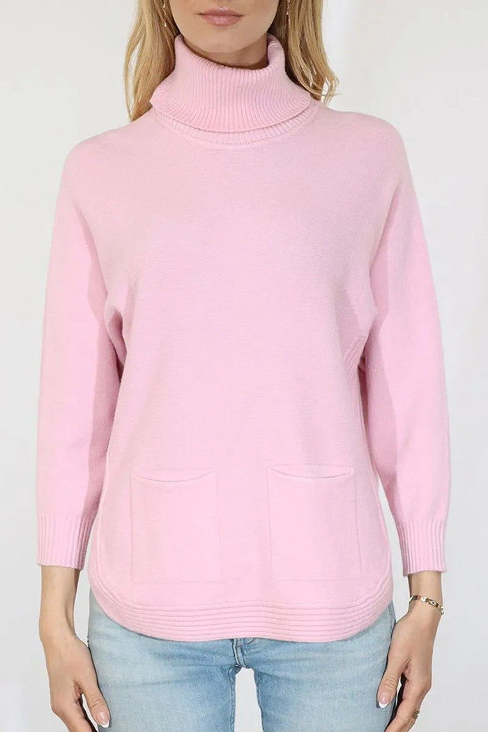 Oversized Dolman Sleeve Pocketed  Pullover Sweater