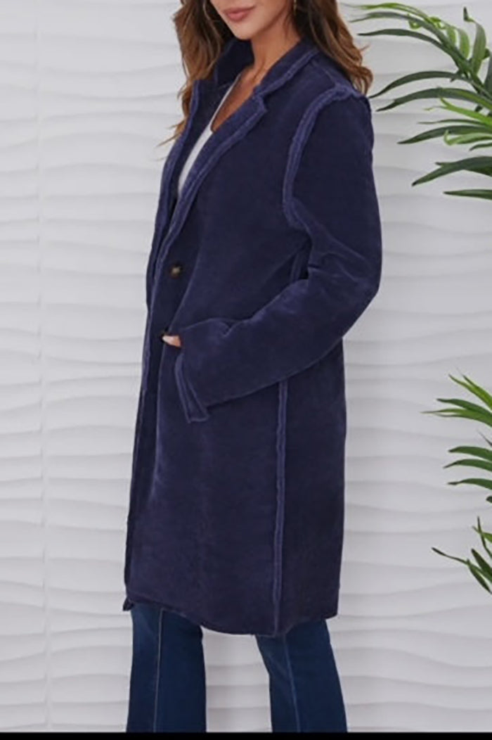 Vintage Pocket Distressed Oversized Coat
