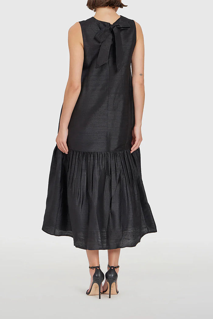 Drop Waist Sleeveless Midi Dress