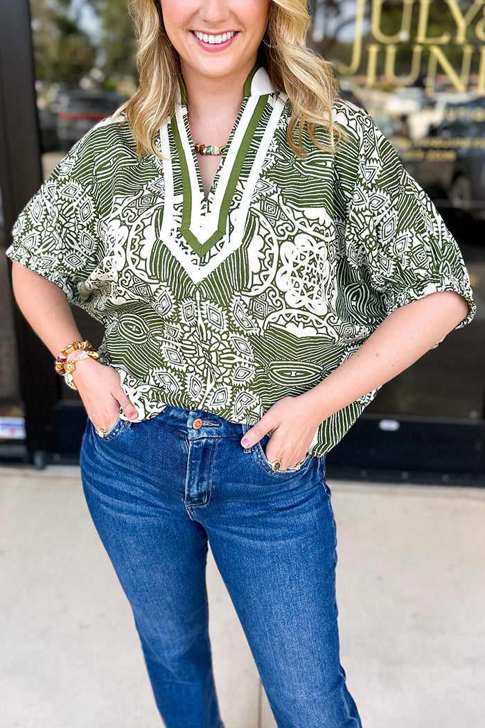 Casual Bold Printed Top