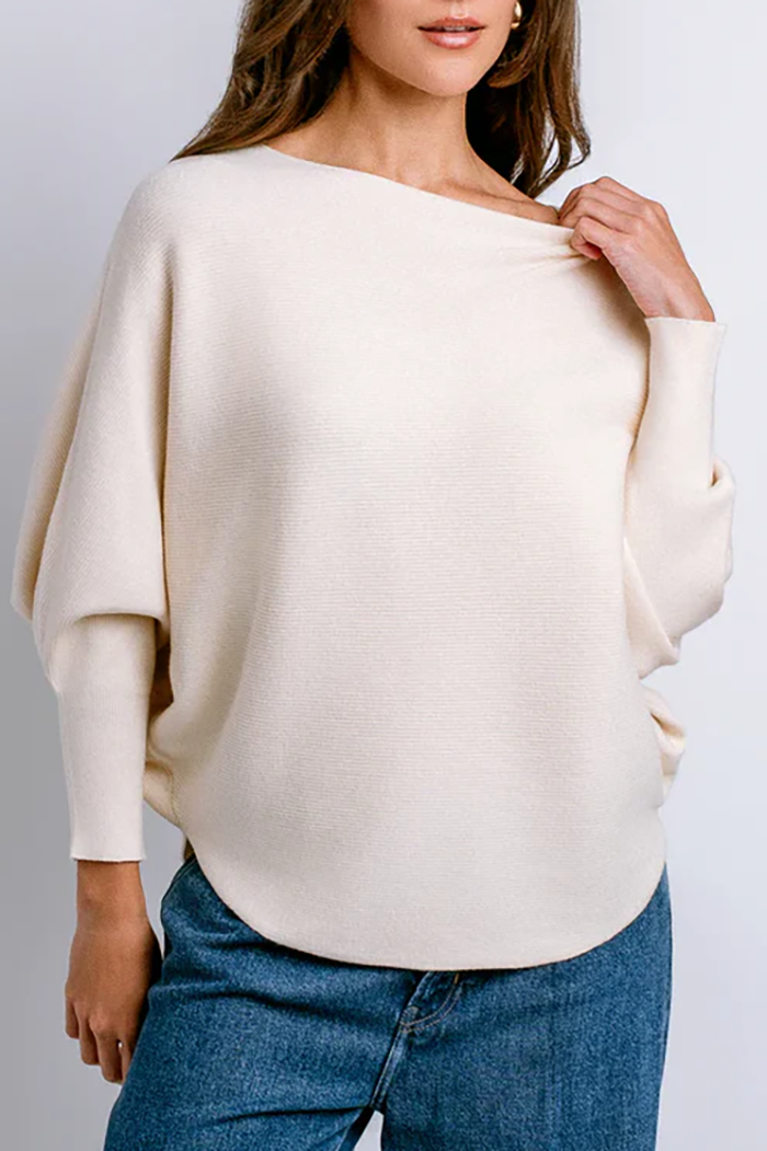 Casual Bat Sleeve Sweater