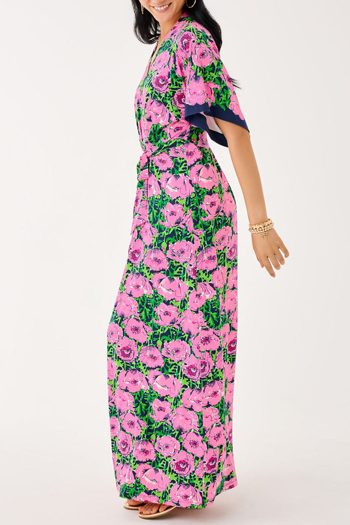 Casual Floral Pattern Maxi Dress
