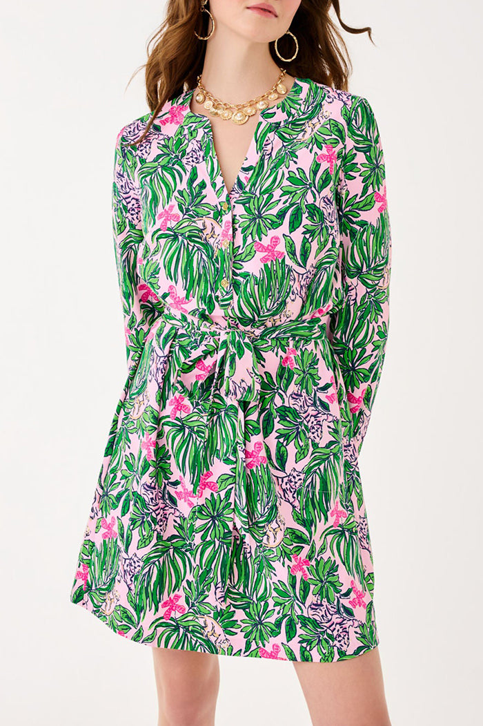Casual Plant Print Dress