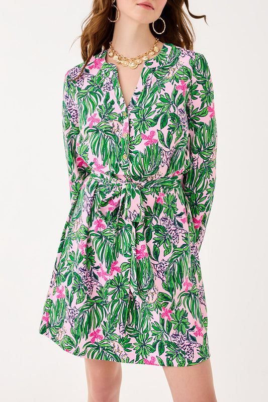 Casual Plant Print Dress