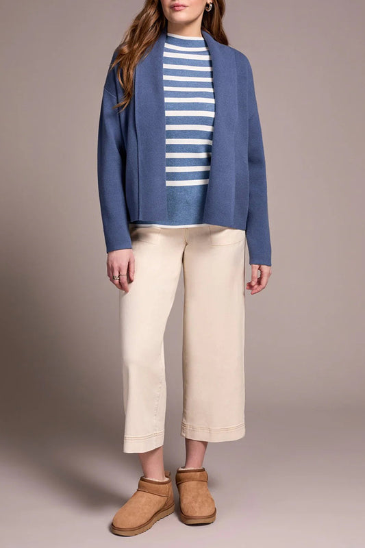 Casual Double Knit Shawl Collar Coatigan