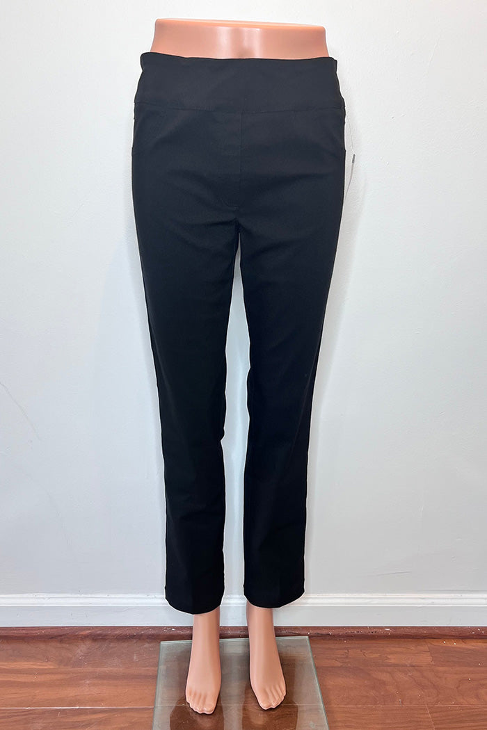 Black High Waist Straight Leg Pants