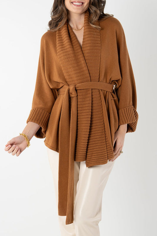 Casual Wrap-Style Cardigan