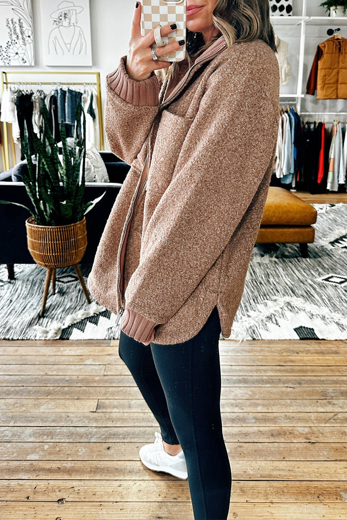 Oversized Zip Pocket Jacket