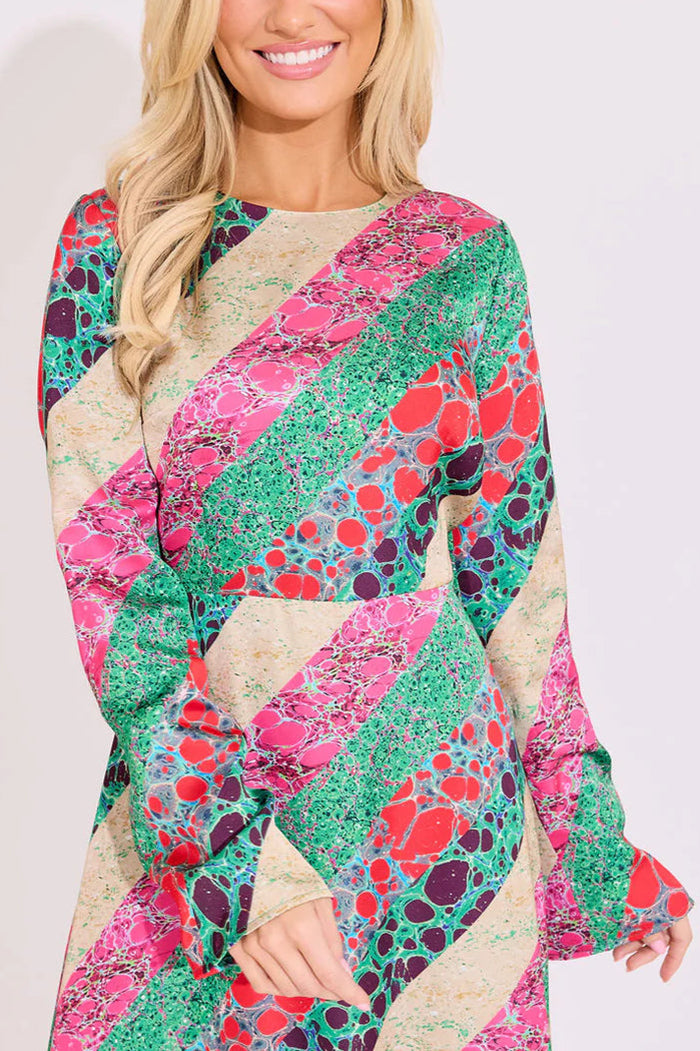 Vintage Pattern Maxi Dress