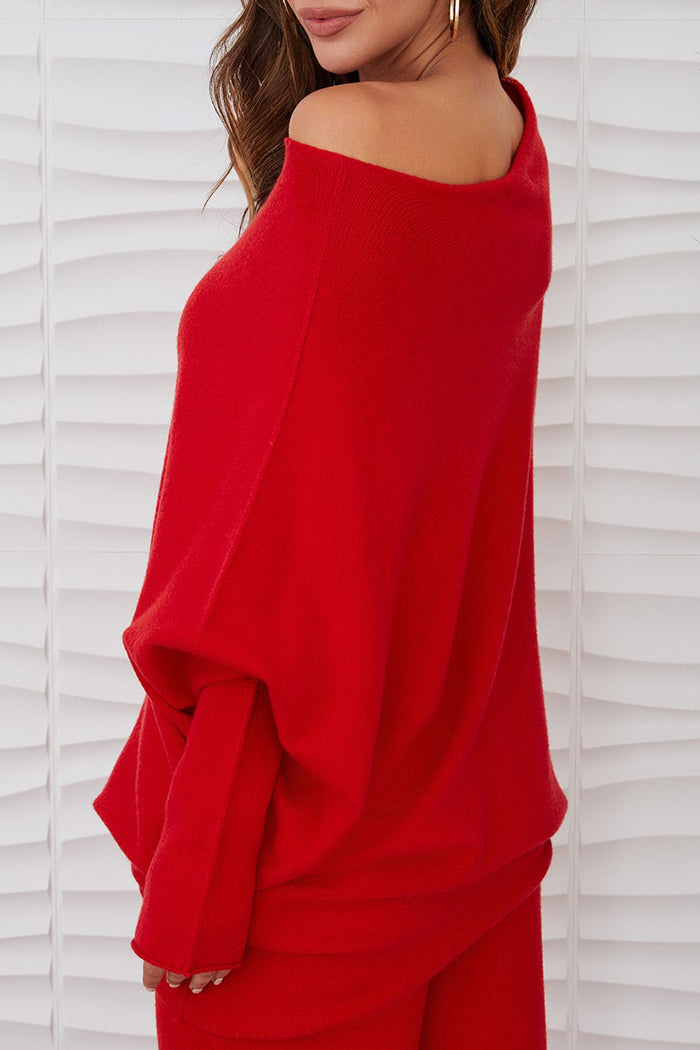 Off-Shoulder Oversized Knit Top