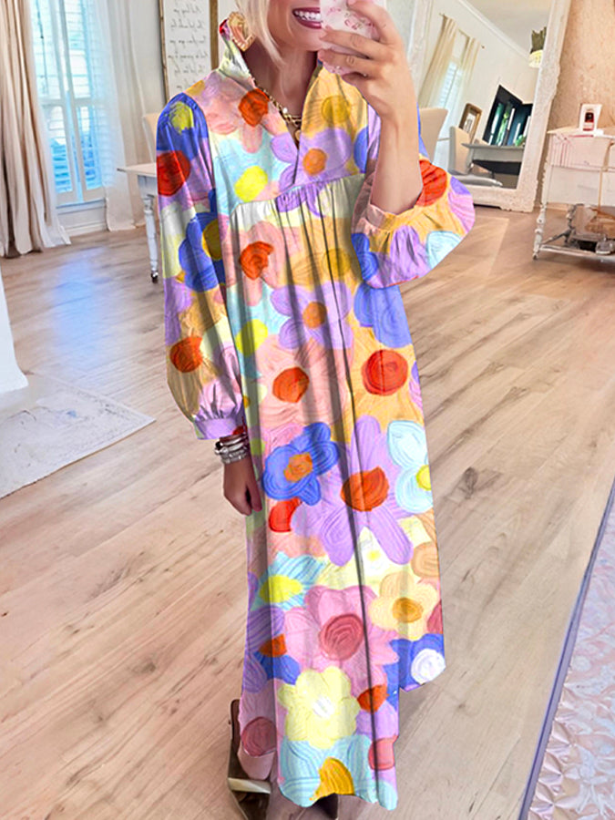 Bold Printed Maxi Dress