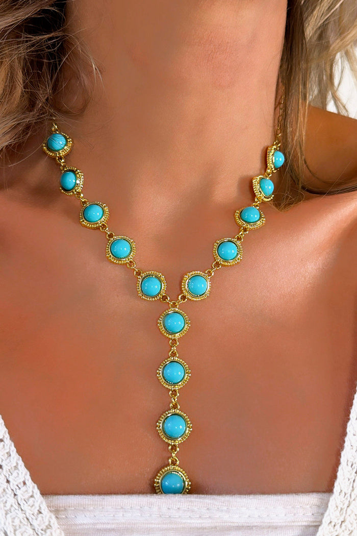 Turquoise Cascade Drop Necklace