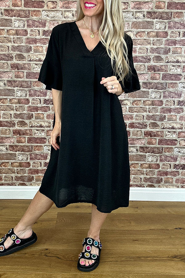 Casual Frill Sleeve Dress