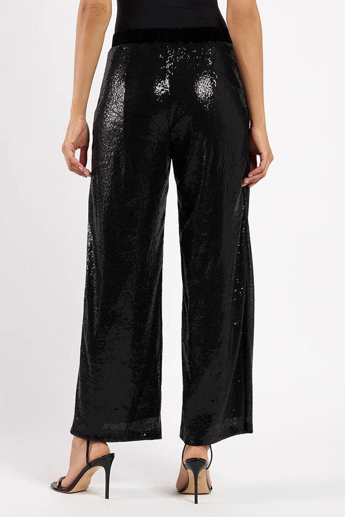 Casual Pocket Sequin Pants