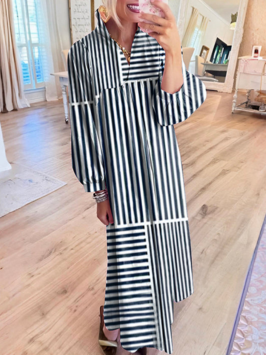 Casual Stripes Maxi Dress