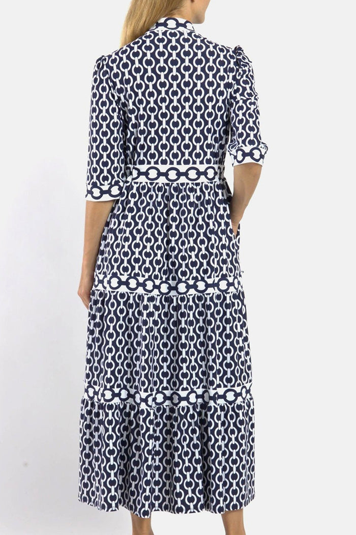 Tiered Ruffle Pocket Maxi Dress
