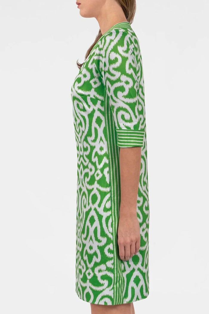 3/4 Sleeve Print A Line Dress