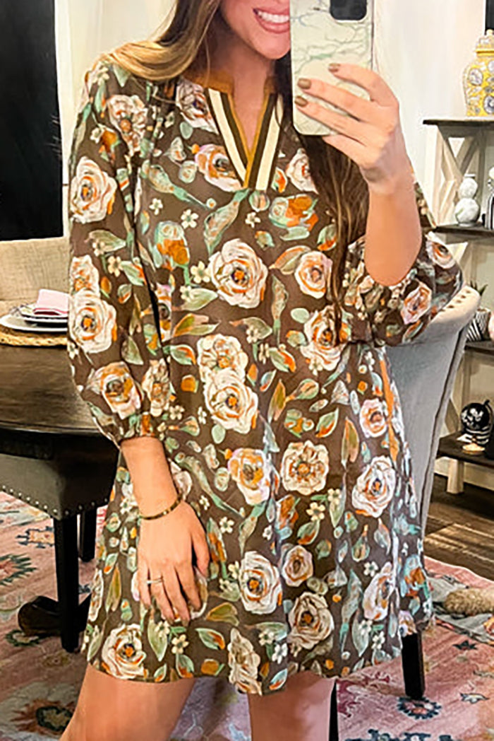 Casual Floral Pattern Dress