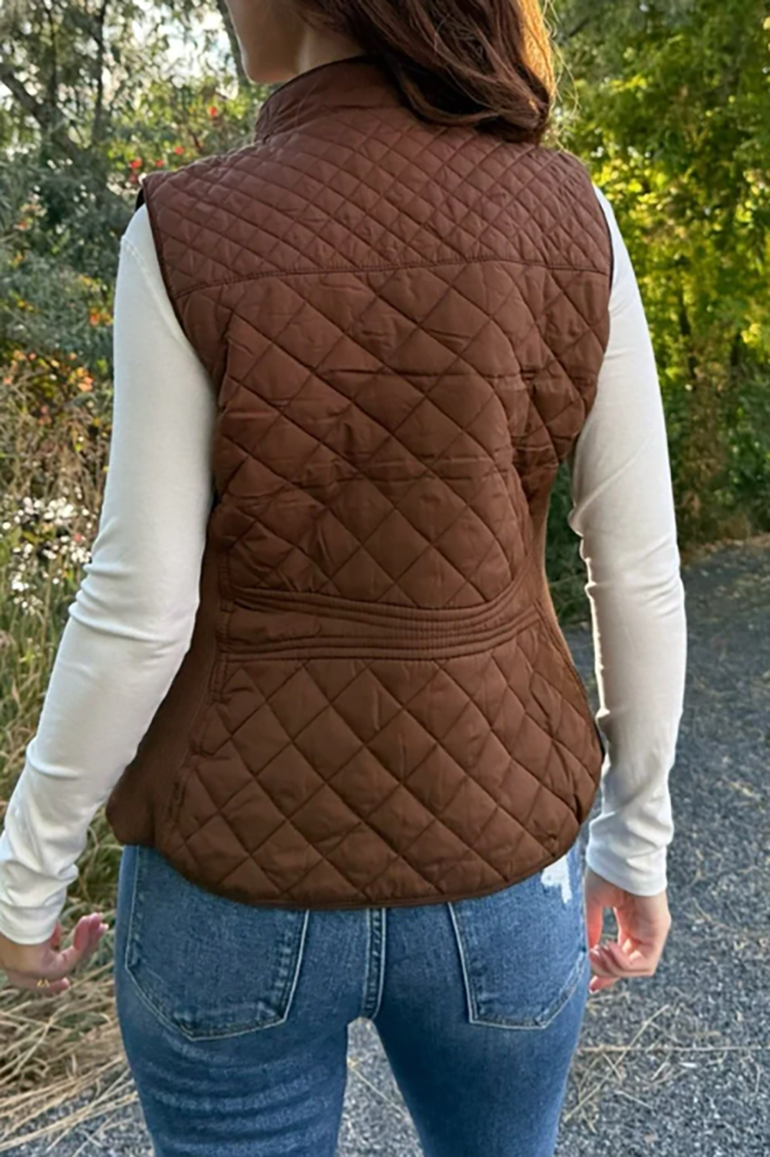 Casual Zipper Quilted Vest