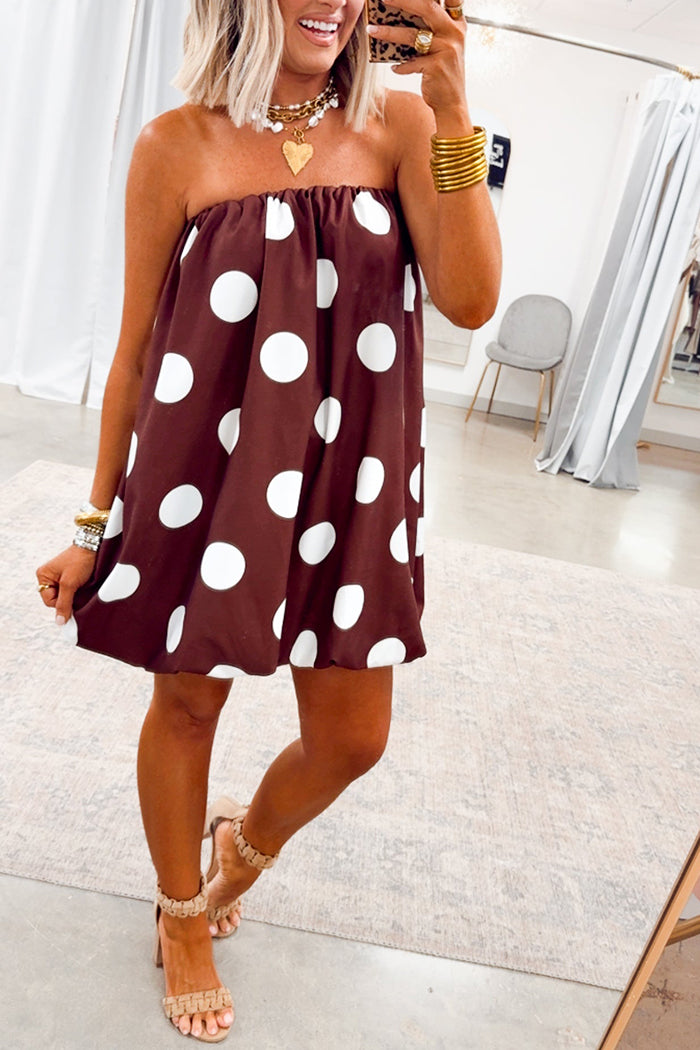 Darling Polka Dot Bubble Hem Dress