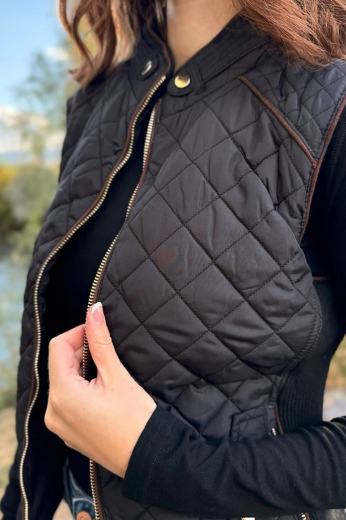 Casual Zipper Quilted Vest