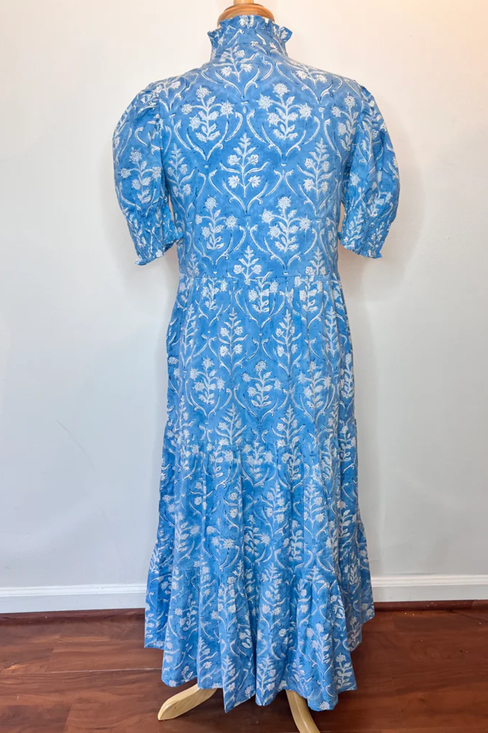 Puff Sleeve Floral Maxi Dress