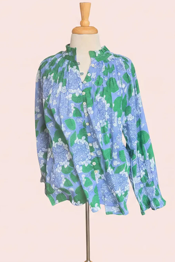 Long Sleeve Floral utton Down Blouse