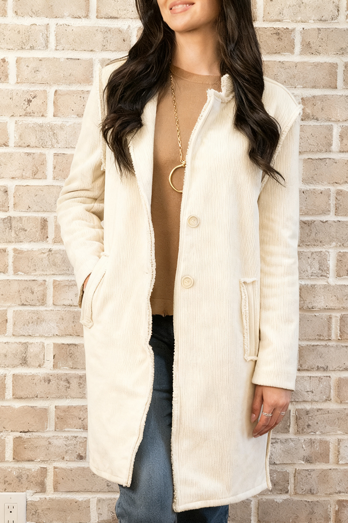 Vintage Pocket Distressed Oversized Coat