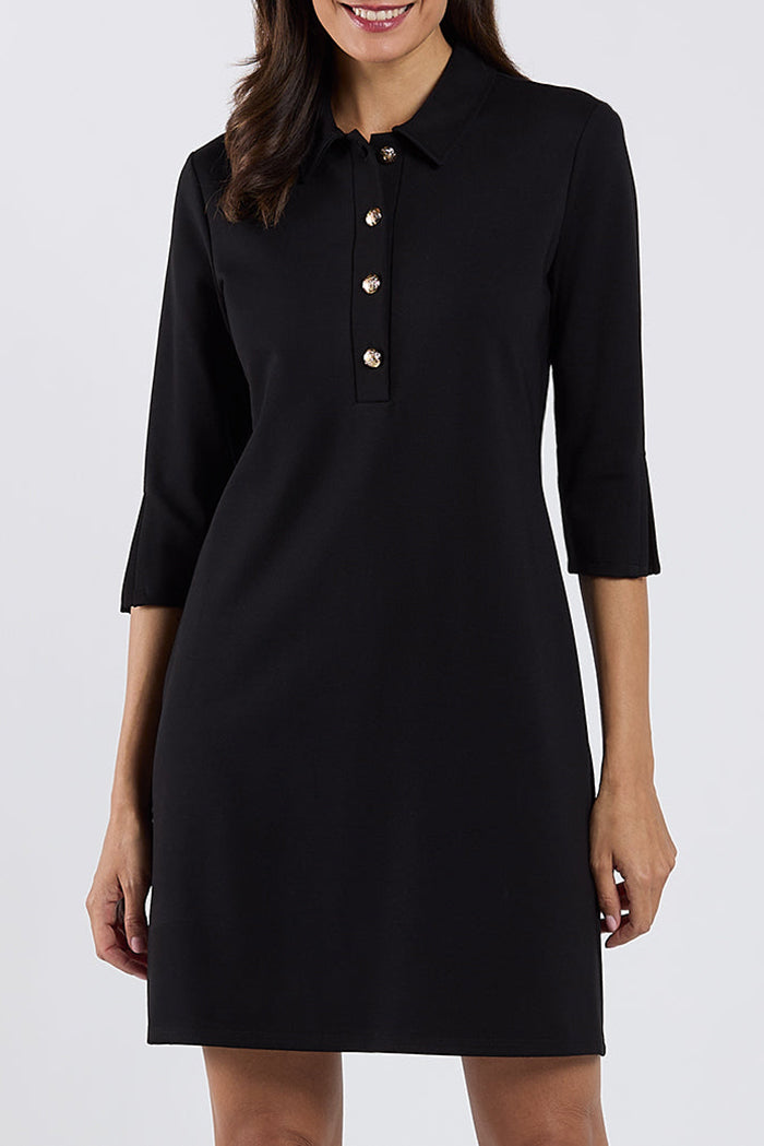Casual Button Collared Dress
