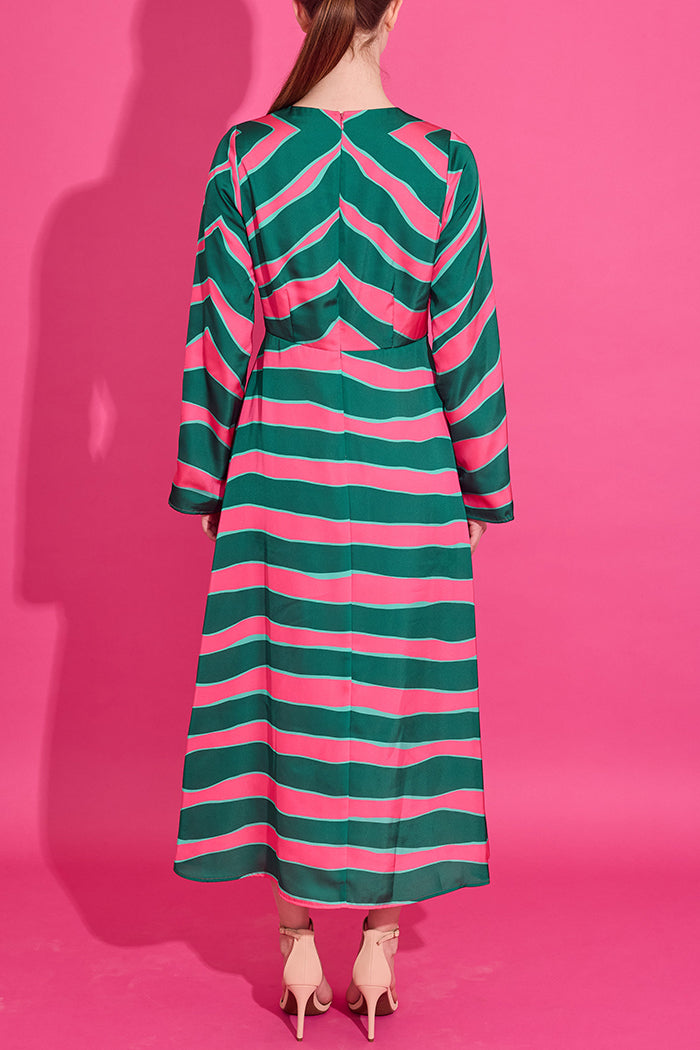 Casual Long Sleeves Stripes Dress