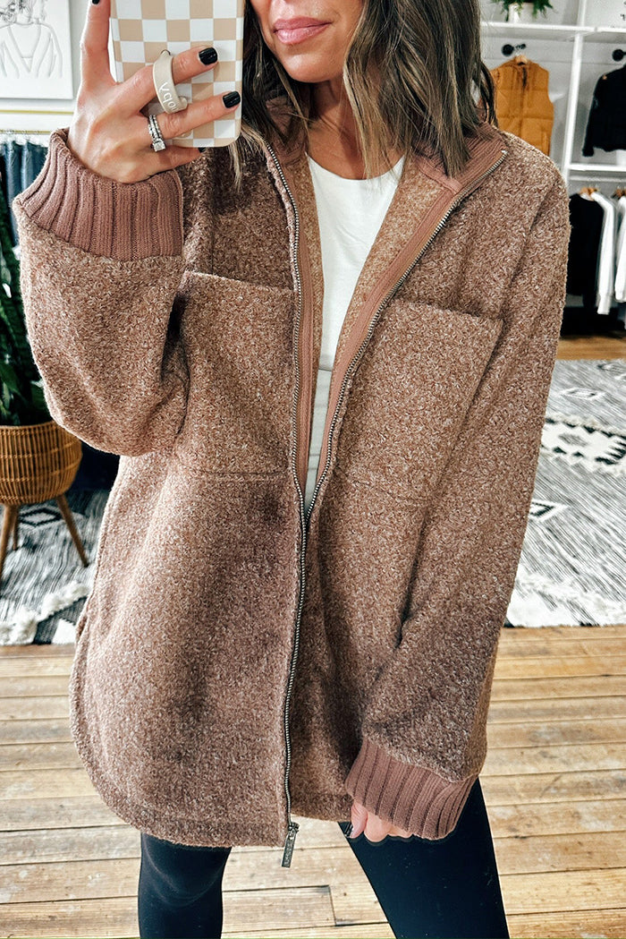 Oversized Zip Pocket Jacket