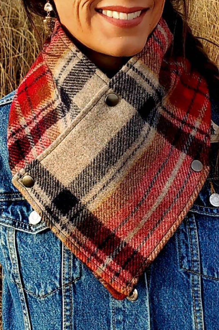 Vintage Stewart Tartan Cowboylife Wool Scarf