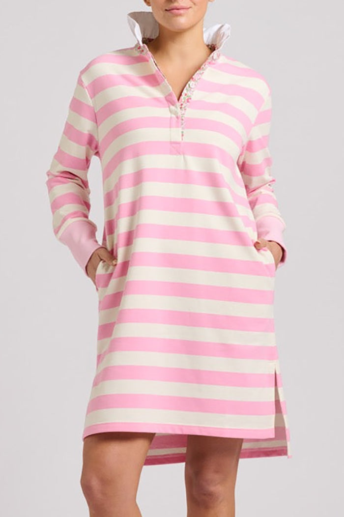 Pink Stripe Pocket Dress