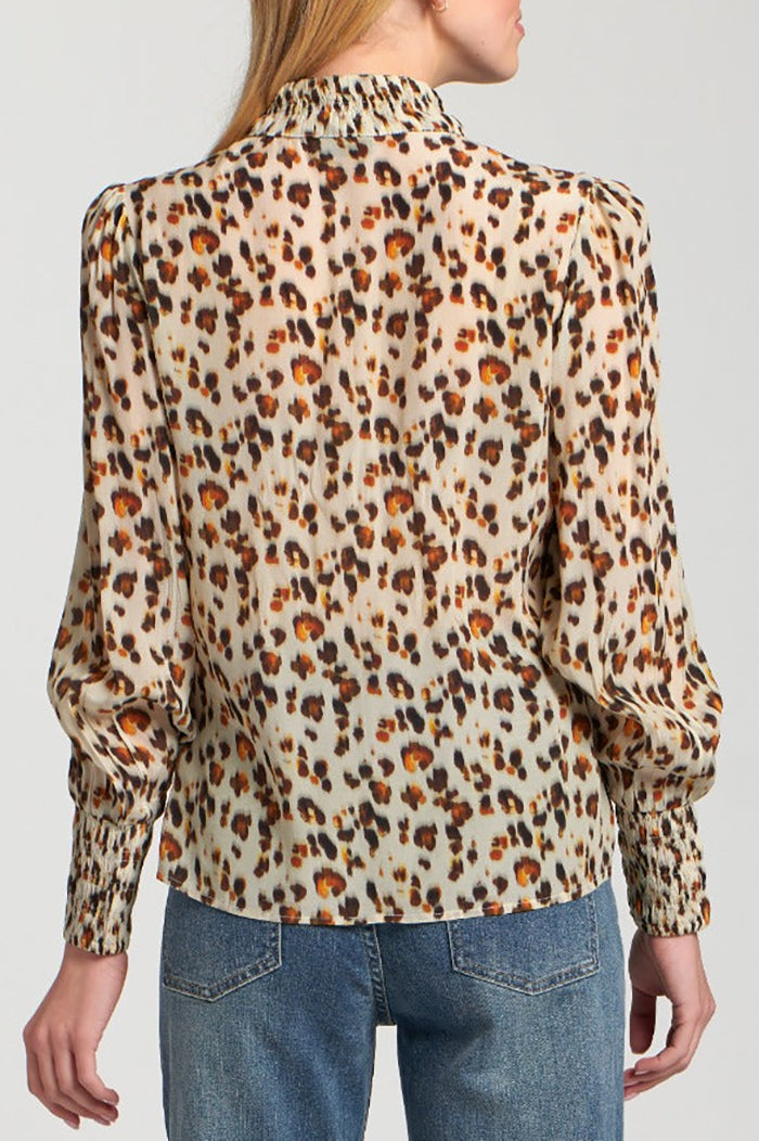 Ruched Detail Puff Sleeve Blouse