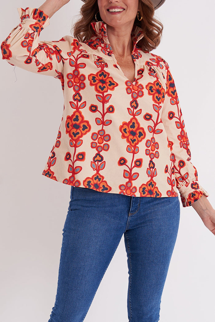 Casual Floral Pattern Top