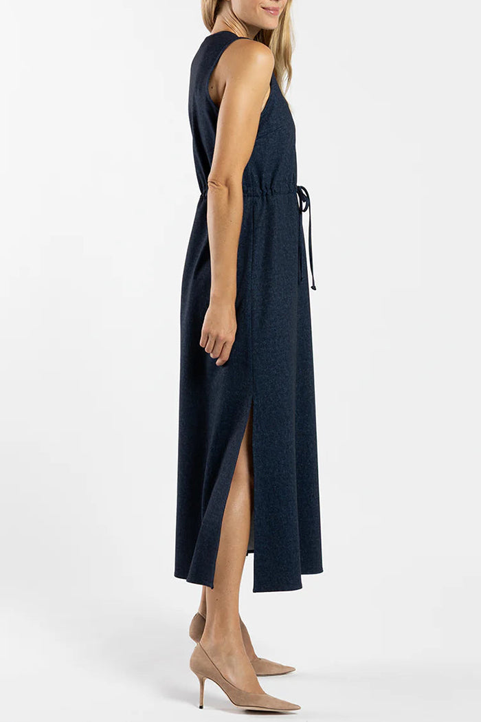 Adjustable Drawcord Waist Denim Dress